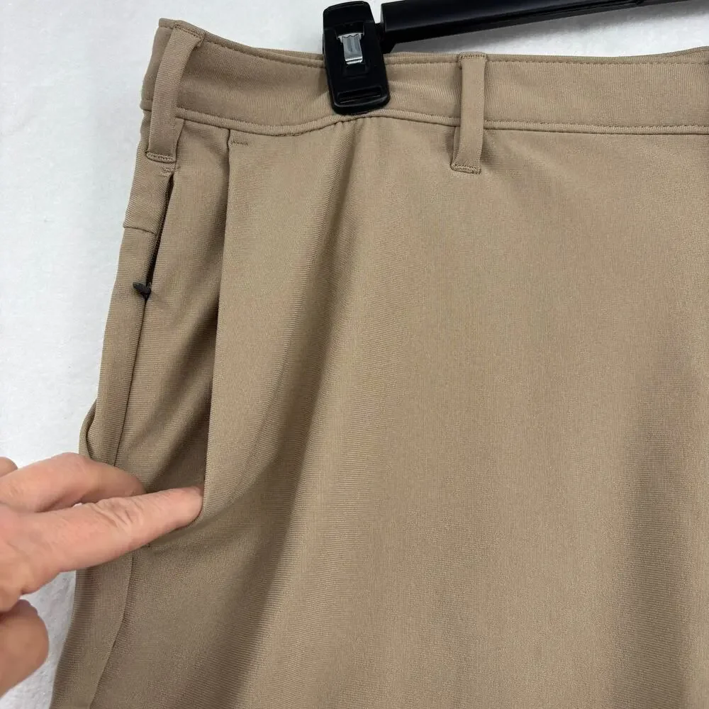 Lands'‎ End Shorts Men's Size 42 Tan Performance Stretch Flat Front Golf Casual